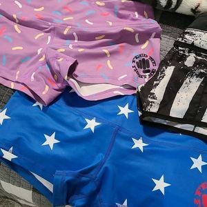 SOLD!! Feed me Fight me workout shorts